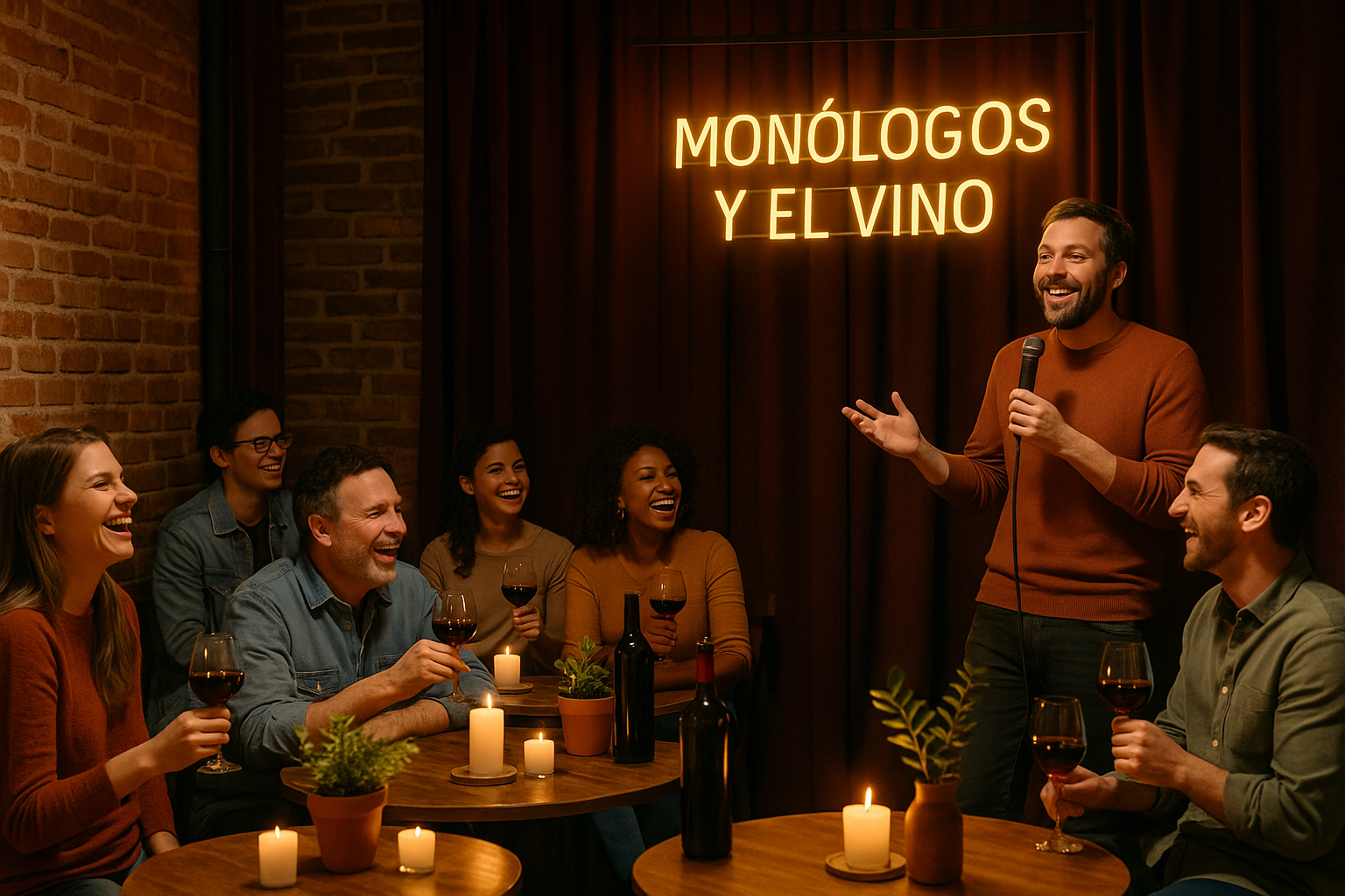 "Monólogos y el vino"